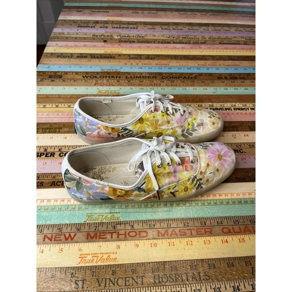 Keds x Rifle Paper Co Sz 10 Champion Marguerite Floral Pink WF66075 Classic Read